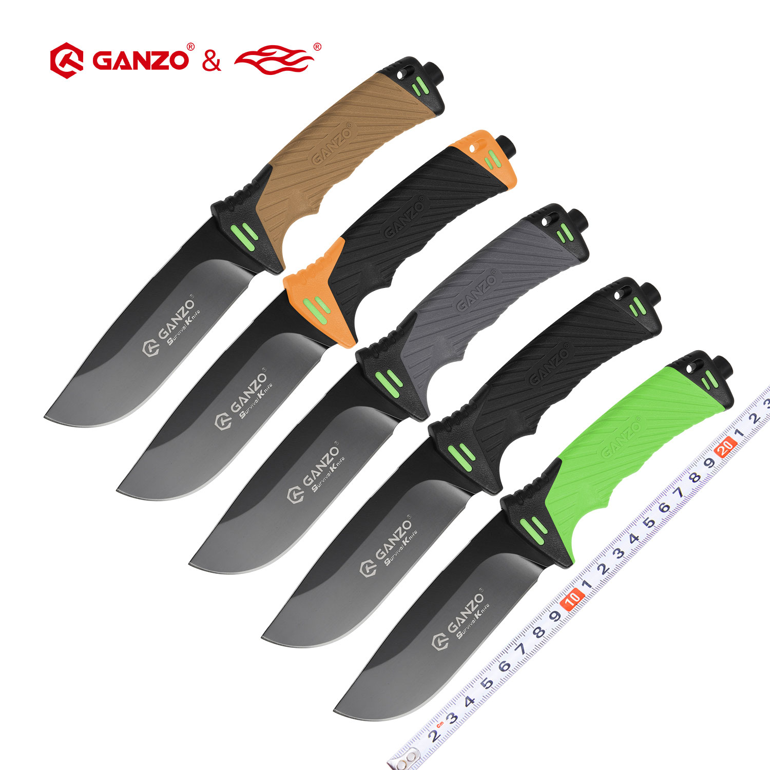 Bushcraft Knife Fixed - سكين غانزو G8012 ذو نصل ثابت