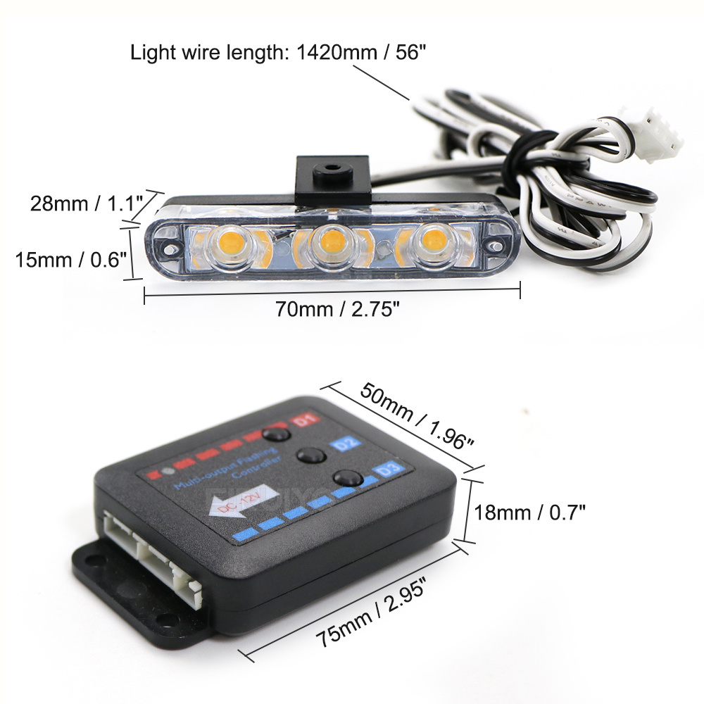 4x3 مصابيح LED للشبك الأمامي ل - مراجعة Sos Light Strobe وسعره